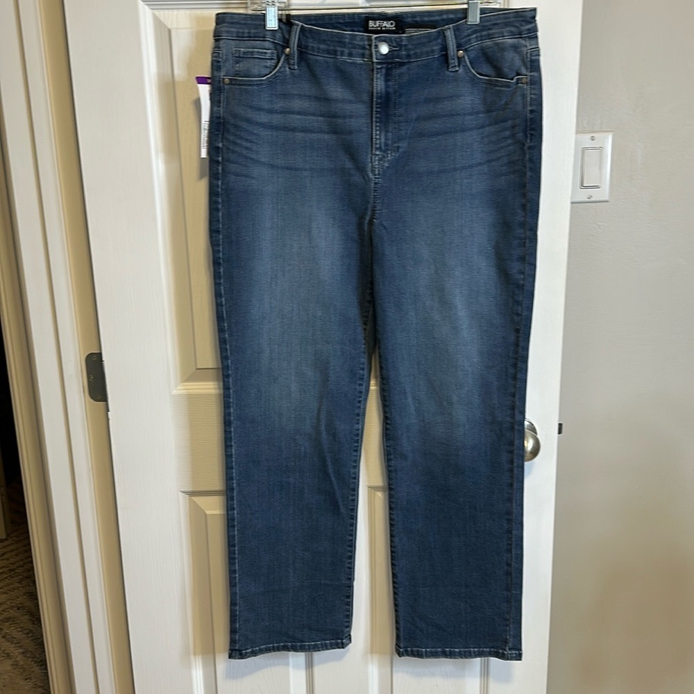 Buffalo David Bitton high-rise straight leg stretch denim size 14 NWT